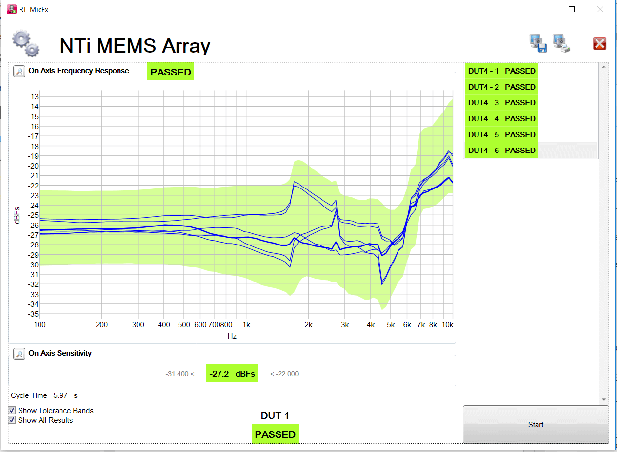 EOL MEMS Mic Array QC software