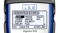 Digirator DR2  écran Sélection d'ondes