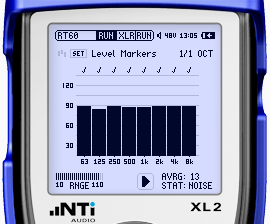 XL2 RT60 Medição do tempo de reverberação