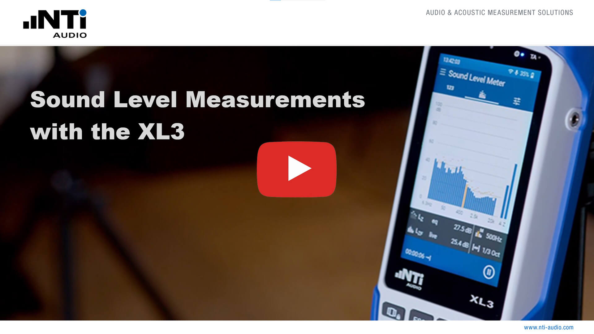 Sound Level Measurements with the XL3 Acoustic Analyzer