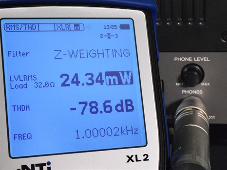 XL2によるパワーアンプ出力測定