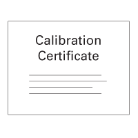 Certificado de calibração do fabricante