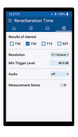 XL3 Screen Reverberation Time