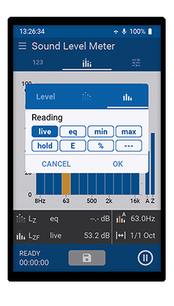 XL3 Screen Spectrum Reading