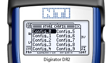 Digirator DR2 écran de Configuration