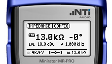 Minirator MR-PRO Detalhe de inpedância