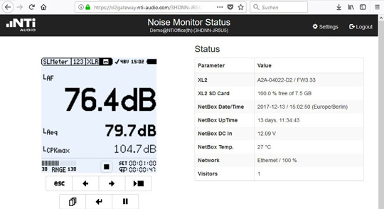 Gateway Noise Monitor Status