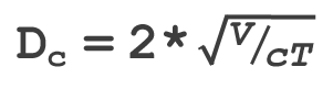 RT60 Critical Distance formula