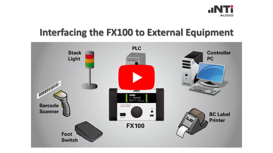 Interfacing with FX100 to external equipment