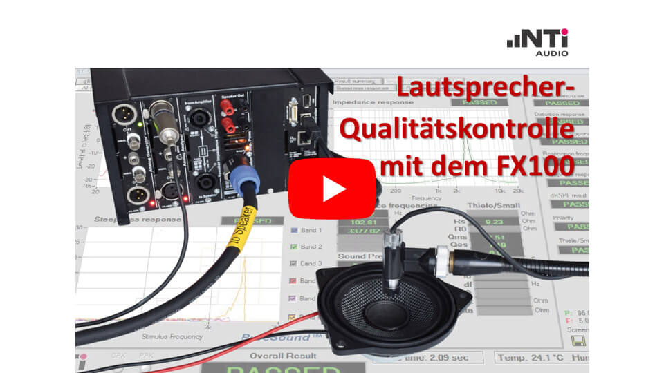 Lautsprecher-Qualitätsprüfung mit dem FX100