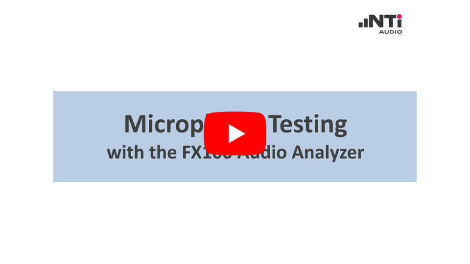 Microphone Testing with the FX100 Audio Analysator