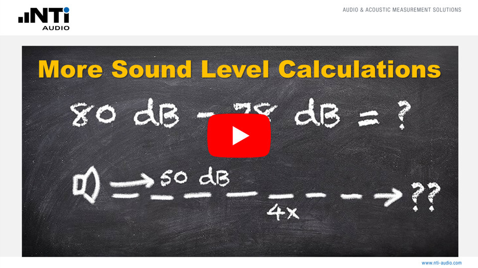 More Sound Level Calculations