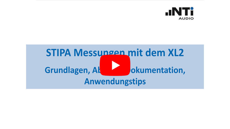 STIPA Messungen mit dem XL2 Grundlagen