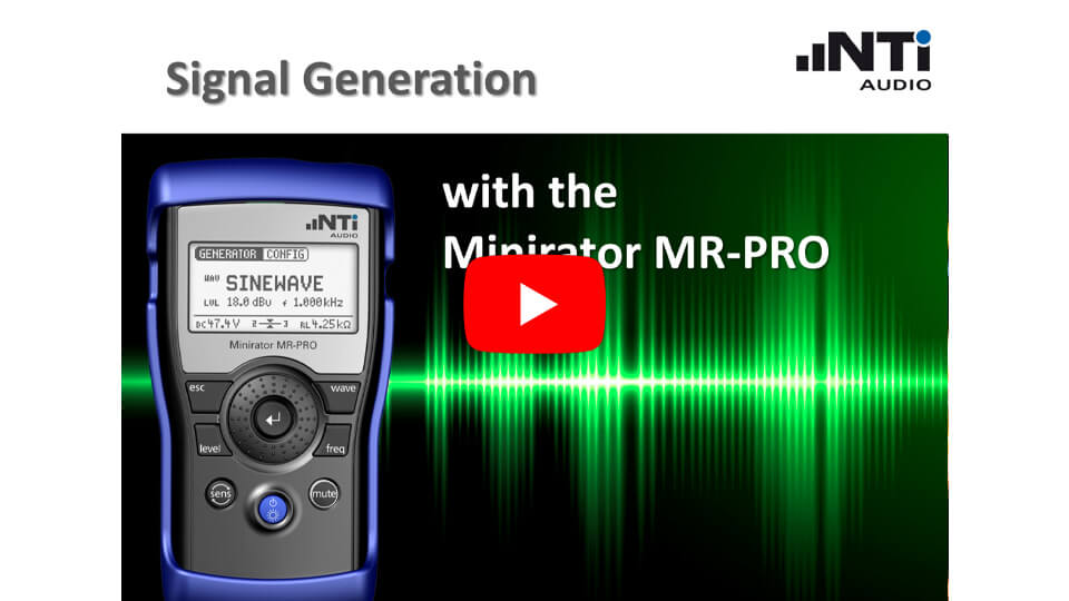 Signal Generation with the MR-Pro