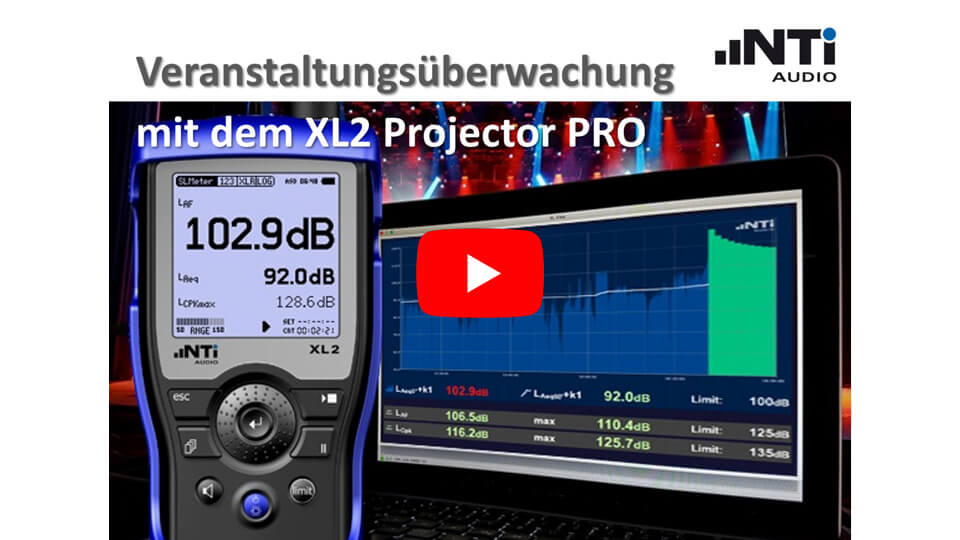 Veranstaltungsüberwachung mit dem XL2 Sound Level Meter und dem Projector-Pro