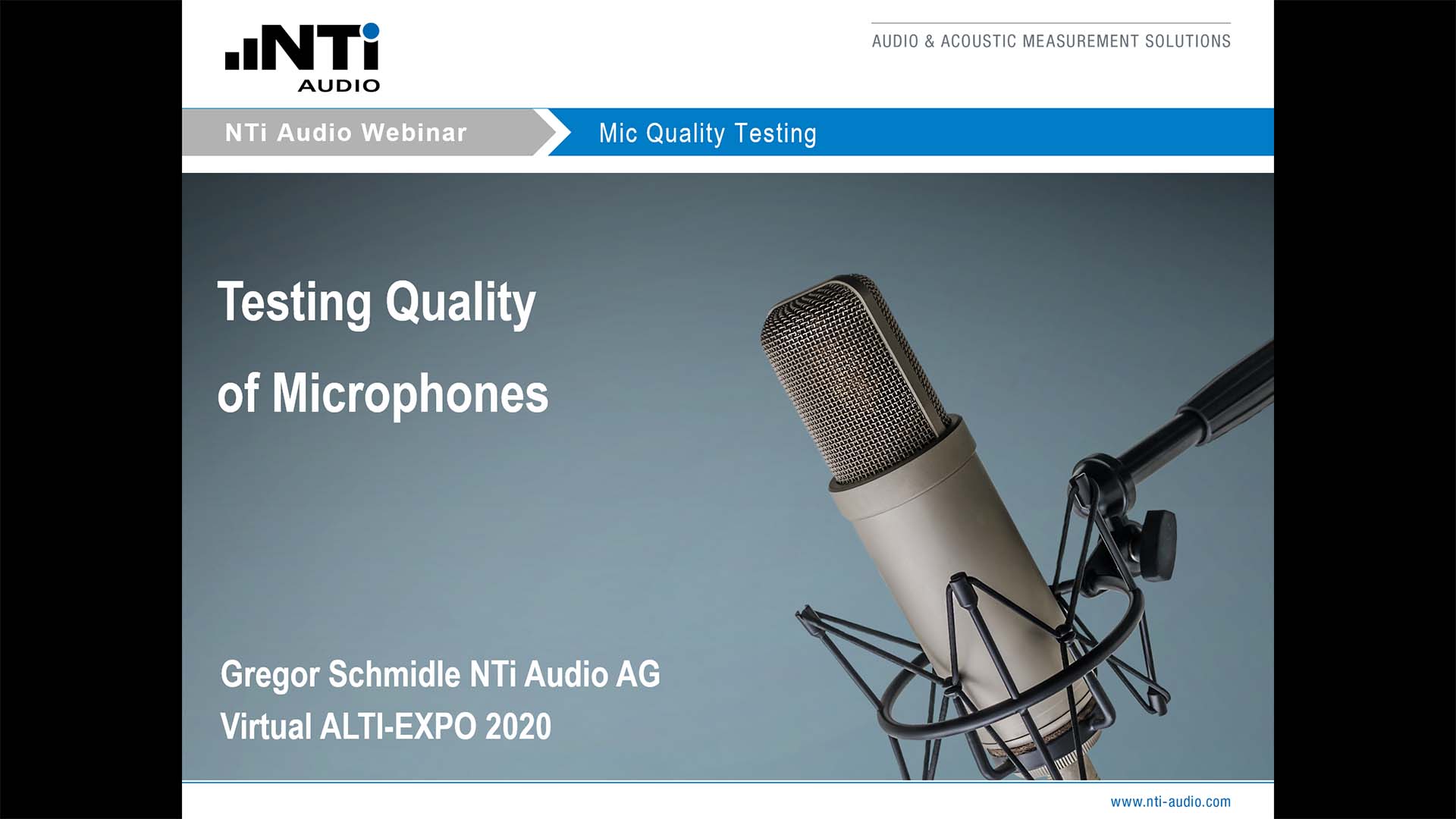 Teaser Webinar Testing Quality of Microphones