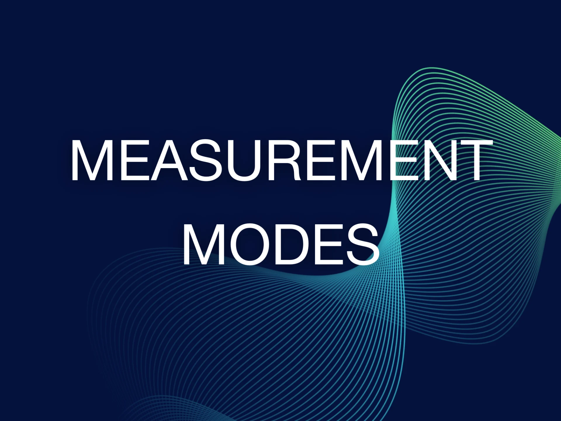 Measurement Modes - NTi Audio Solutions for Audio & Acoustics